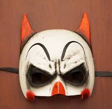 This psycho clown mask is handmade from leather and delivers big time on teeth and bulbous red nose. Psycho Clown Mask Halloween And Day Of The Dead Masks