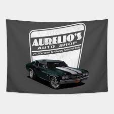 John wick's car (as seen in the movies) is a 1969 ford mustang boss 429, an american muscle car produced by the ford motor company. Aurelio S Auto Shop John Wick John Wick Tapisserie Teepublic De
