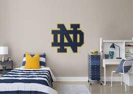 Notre Dame Fighting Irish Fan Prove It Put Your Passion On Display With A Giant Notre Dame Fighting Iris Boys Bedroom Decor Removable Wall Decals Irish Decor
