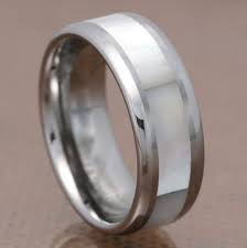 8mm Mother Of Pearl Inlay Tungsten Carbide Round Edge Band Men S Wedding Ring Flamereflection 24 99 Wedding Rings Mens Wedding Bands Men S Wedding Ring