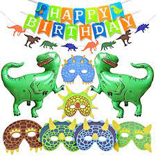 Buy dinosaurs birthday party decorations and get the best deals at the lowest prices on ebay! Dinosaur Birthday Party Decorations Dinosaur Balloons Happy Birthday Banner Garland Banner Dinosaur Masks Party Favors For Birthday Party Decorations Amazon Canada