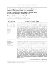 Maybe you would like to learn more about one of these? Pdf Keanekaragaman Dan Dominasi Nyamuk Di Daerah Endemis Filariasis Limfatik Kota Pekalongan