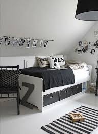 With modern style look, some of the bedrooms are highlighted in white and added with black furniture. Black And White Teenage Room Ideas Novocom Top