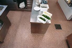 The applied epoxy on the flooring should have a minimum of 2mm in thickness. Commercial Kitchen Flooring American Concrete Polishing Coating