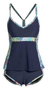 Women S Sporty Racerback Tankini Boy Short Bottom Two Piece Swimsuit Set Swimsuits Racerback Tankini Two Piece Swimsuits