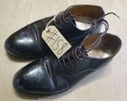 Genuine British Army Brown Leather Officers Parade Service Shoes 7M UK #158