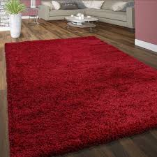 Den teppich reinigen, aber nur mit der richtigen technik. Hochflor Teppich Kuschelig Uni Farben Rot Teppichcenter24