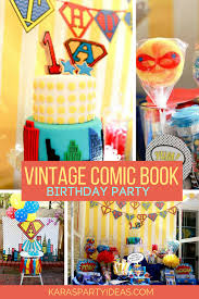Create your own party pack by adding items from below: Kara S Party Ideas Vintage Comic Book Superhero Party Kara S Party Ideas