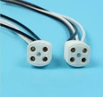 G10q Ceramic Socket Single End 4pin Lamp Connector Ultraviolet Lights 254nm  185nm UVC Lamp Holder