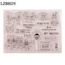 From creating a background or making the main focal point to there is a vast choice in stamps so choose carefully and make sure it is one you will use over and over again. 2019 New Cute Owl Butterfly Happy Anniversary Words Clear Rubber Stamps For Scrapbooking Card Making Valentine S Day Stamps Buy At The Price Of 3 18 In Aliexpress Com Imall Com