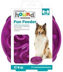 Outward Hound Fun Feeder Interactive Dog Bowl Purple Regular Chewy Com Outward Hound Dog Bowls Dog Feeding