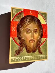 Christ the Savior. Mandylion. Hand Painted Icon in Byzantine Style, Natural  Pigments in Tempera, Gesso Board, and 24K Gold
