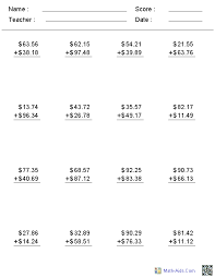 addition worksheets dynamically created addition worksheets addition worksheets money worksheets adding money