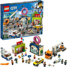 Lego® city is a realistic lego world for your child to explore and stimulate their creativity. Amazon Com Lego City Donut Shop Opening 60233 Store Opening Build And Play With Toy Taxi Van And Truck With Crane Easy Build With Minifigures For Boys And Girls 790 Pieces Toys