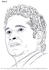 Learn How To Draw Sachin Tendulkar Cricketers Step By Step Drawing Tutorials Drawing Tutorial Drawings Sketches Tutorial