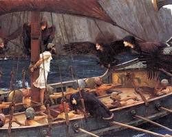 Image of Odyssey Book 16 classical art Odysseus reveals himself to Telemachus Eumaeus