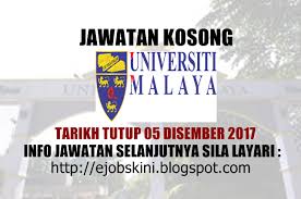 Jawatan kosong pusat pungutan zakat (ppz), pelbagai kekosongan jawatan yang mana perlu diisi dengan kadar segera sebelum tarikh tutup permohonan. Jawatan Kosong Kerajaan Terkini Di Universiti Malaya Um 05 Disember 2017
