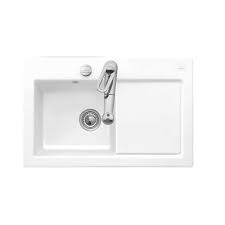 Evier En Ceramique Blanc Brillant Villeroy Boch De La Gamme Subway 1 Bac 1 Egouttoir Cuisissimo Evier Egouttoir Ceramiques Blanches