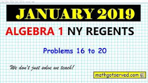 Free algebra 1 worksheets created with infinite algebra 1. Algebra I Common Core Regents Exam June 2019 Worksheets Videos Solutions Questions Activities