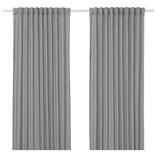 Annalouisa Curtains 1 Pair Gray 57x98 Ikea Curtain Rods Curtains Curtains With Blinds