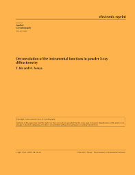 PDF) Deconvolution of the instrumental functions in powder X-ray  diffractometry