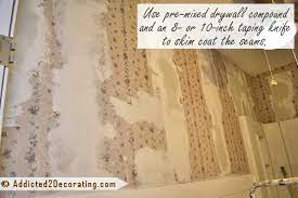 It dries faster than drywall mud so you should cover the entire surface before the coat dries or you'll get lines in between roller strokes. 50 Drywall Compound Over Wallpaper On Wallpapersafari