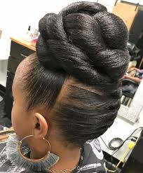 Start by untangling the hair to ensure that is easy to work with. 25 Updo Hairstyles For Black Women Black Hairstyles Updo Women In 2020 Black Hair Updo Hairstyles Braided Updo Natural Hair Natural Hair Styles