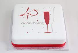 There are many 40th anniversary wedding cake ideas you can explore showing the beautiful ruby embellished anniversary cake to flaunt you. 40th Wedding Anniversary Cake Cakey Goodness