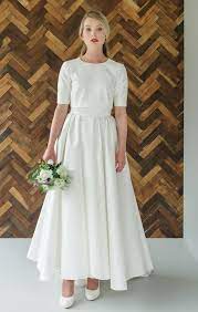 Little Book For Brides Andrea Hawkes Half Sleeve Wedding Dress Wedding Dress Advice Ankle Length Wedding Dress