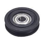 U-Groove Embedded Guiding Rail Sliding Door Nylon Pulley Wheel Bearing  Round | eBay