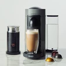 Nespresso vertuo machines are equipped with the unique centrifusiontm technology to gently extract mug, gran lungo and espresso at the touch of a button. Nespresso By De Longhi Grey Vertuoplus Coffee And Espresso Machine With Aeroccino Reviews Crate And Barrel
