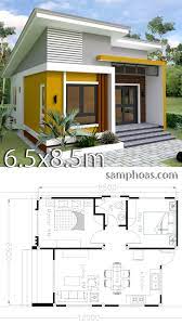 561 sq ft, 1 bedroom and 1 bathroom. Small Home Design Plan 6 5x8 5m With 2 Bedrooms Simple House Design Small House Design Modern House Design