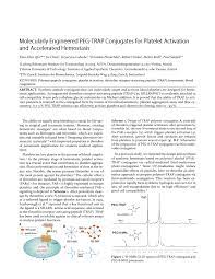 PDF) Molecularly Engineered PEG-TRAP Conjugates for Platelet Activation and  Accelerated Hemostasis