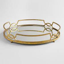 Use it to display trinkets on your coffee table, or to add a decorative touch to your living or dining space. Gold Mirrored Tabletop Tray World Market
