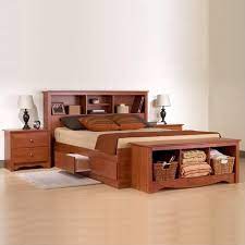 Imagine, 12 large, extra deep (19) drawers in your bedroom even before you add in your night. Prepac Monterey Cherry Queen Wood Platform Storage Bed 3 Piece Bedroom Set Cbq 6200 Pkg