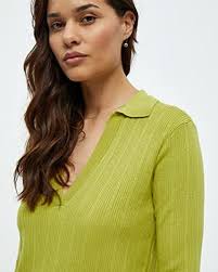 DESIRES Women's 2/4 Sleeve Polo Shirt, Colour: Pear Green, L, Colour: pear  green. : Amazon.com.be: Fashion