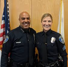 Police Chief Derrick Abell proudly announced the promotion of Officer Traci  Navarrette to Sergeant this afternoon. She has been serving the community  of Manhattan Beach as a Police Officer since 2005. Prior