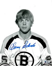 Deceased Boston Bruins Left Wing Danny Schock Autographed 8x10 W/Beckett  COA