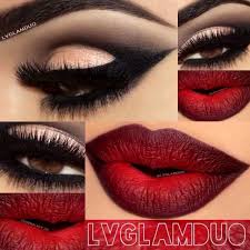 Black And Red Ombre Eyeshadow Pin On Makeup