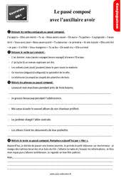 Le chien reste dans la maison. Exercice Passe Compose Cm1 Cycle 3