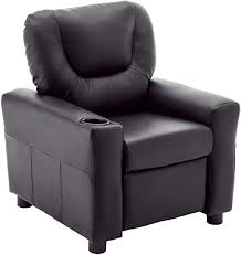 Mcombo Kids Recliner Chair Armrest Sofa Couch With Cup Holder For Toddlers Boys Girls Faux Leather 7240 Bla In 2020 Kids Recliner Chair Kids Recliners Recliner Chair
