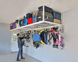 The best overhead garage storage motorized systems use a wall mount push button fitted with a keyed lockout that prevents unsanctioned use. 10 Great Overhead Storage Ideas For The Garage