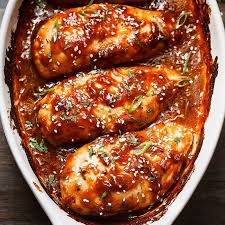 Baked chicken breast couldn't be easier to make or more delicious! Baked Chicken Breasts With Sticky Honey Sriracha Sauce Eatwell101