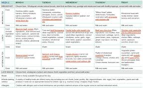 sample two week menu for long day care healthy eating