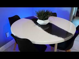 Show hows to pour epoxy over a wood table or bar top build a beautiful french farmhouse style 48 round pedestal table from simple lumber (2x8, 2x6, 2x4's). Epoxy Resin Round Dining Table Resin Art Table The Global Herald