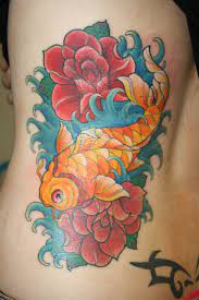 Koi Fish Tattoo In Waves With Roses By Eddy Lou Tattoos Sweet Tattoos Cover Up Tattoos