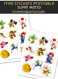 Free Mario Bros Sticker Sheet To Print At Home Kids Stickers Sticker Sheets Mario Bros