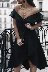 Dress Tumblr Black Asymmetrical Asymmetrical Wrap Off The Shoulder Off The Shoulder Necklace Gold Fashion Dresses Girl Fashion