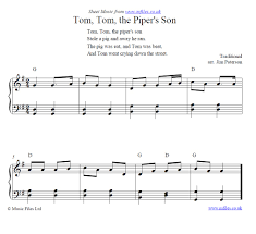 The site contains over 3,500 nursery rhymes, cartoons and kids' songs. Tom Tom The Piper S Son The Traditional Nursery Rhyme With Pdf Sheet Music Midi Mp3 Files To Download