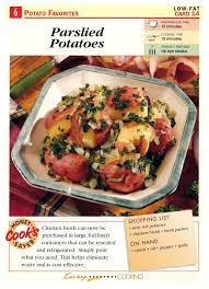 Side Parslied Potatoes Misc A Easy Everyday Cooking Recipe Cards Potato Side Dishes Vegetable Recipes